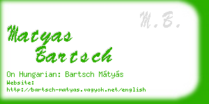 matyas bartsch business card